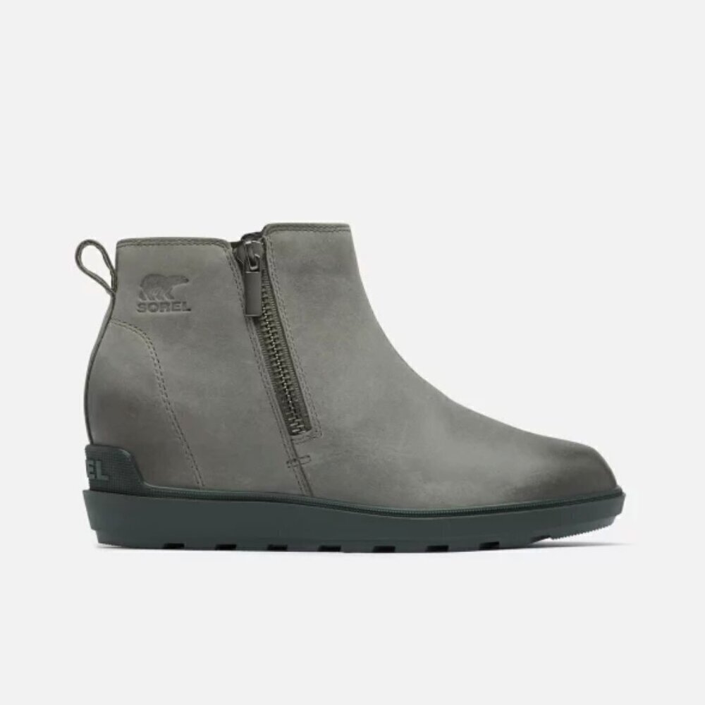 Sorel Women's Evie II Zip Wedge Booties Size 7 Quarry Grill - Picture 2 of 10